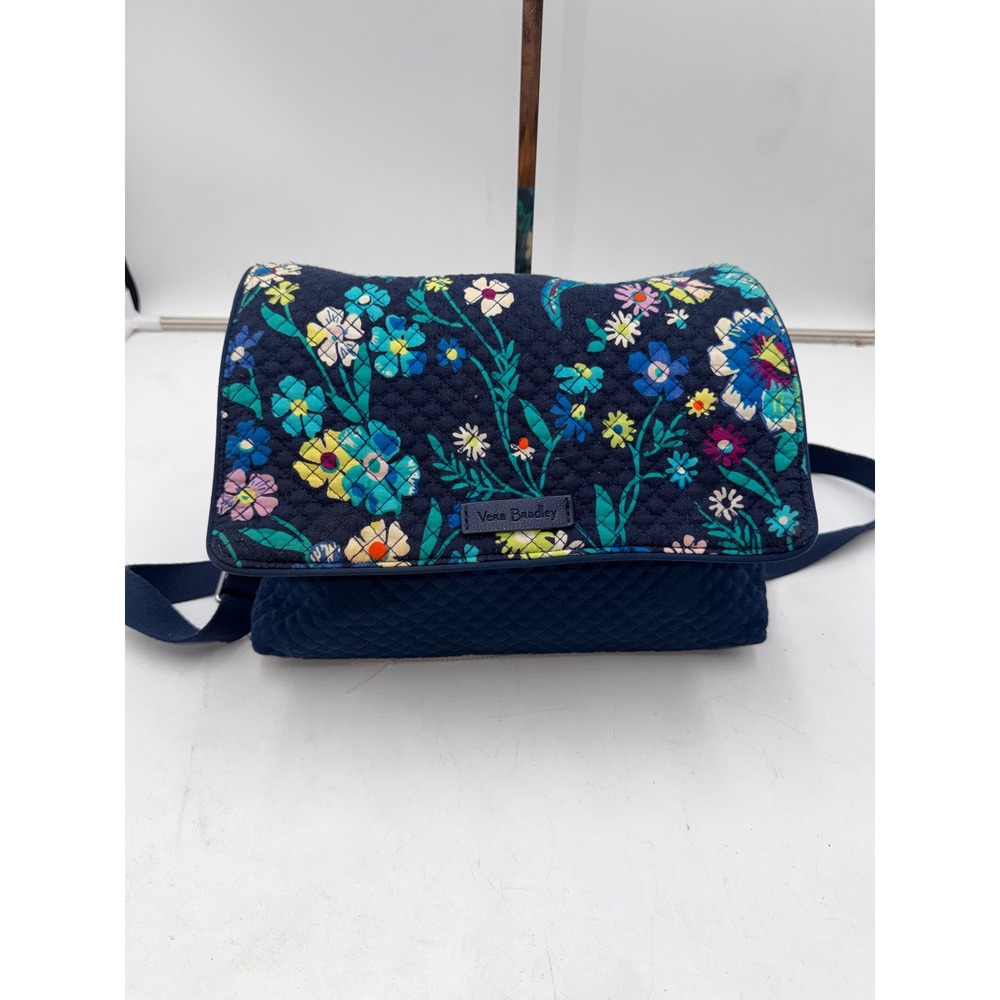 Vera Bradley Midnight Blues Reversible Flap Crossbody Bag